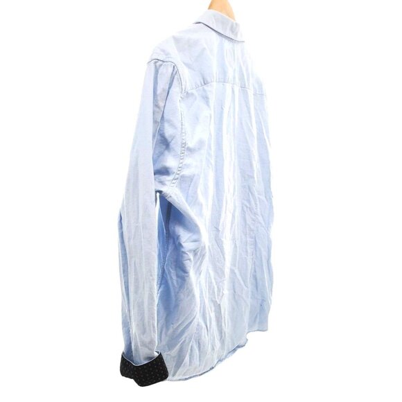 H&M XL Men Button down Collar Slim Fit Oxford Long-sleeve Light Dress Shirt - Picture 7 of 9